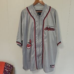 Vintage ESCO Cleveland Indians Gray Striped Baseball Jersey XXXL Streetwear Rare